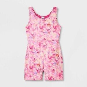 Girls' S 6/6XGymnastics Floral Spray Leotard- Cat & Jack Pink ballet
